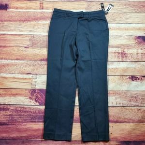 CC - New Directions Dress Ankle Pant Women 10 Navy Blue Slim Leg Pockets Stretch